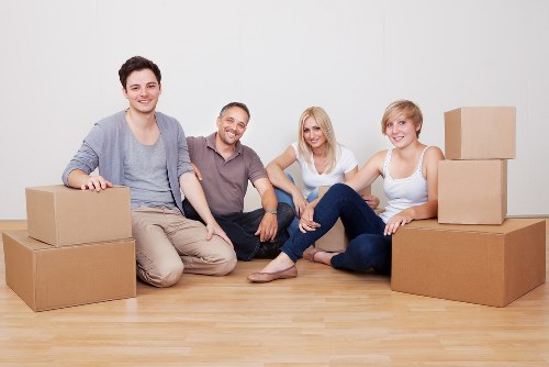Securely packed items inside a removal truck